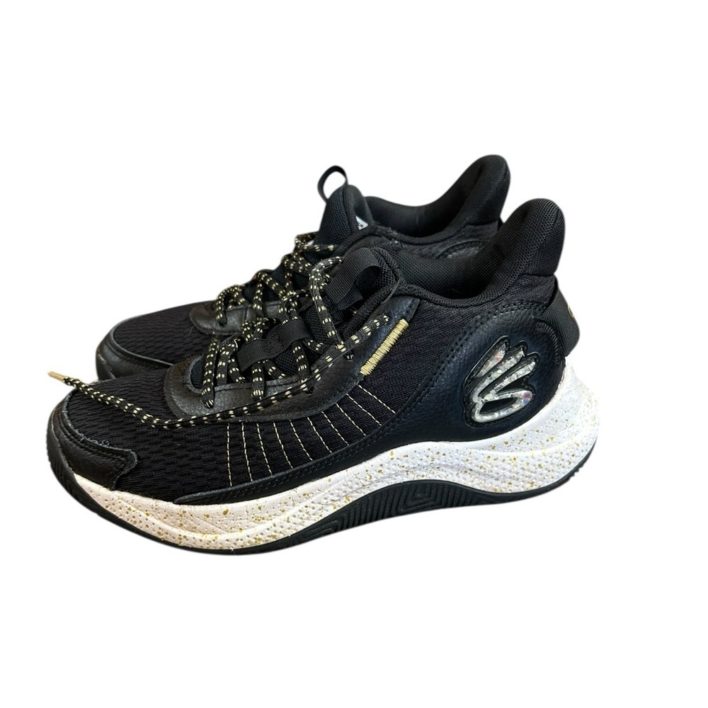 Under Armour Curry Flow 9 Black Gold Basketball Shoes Men’s 7.5